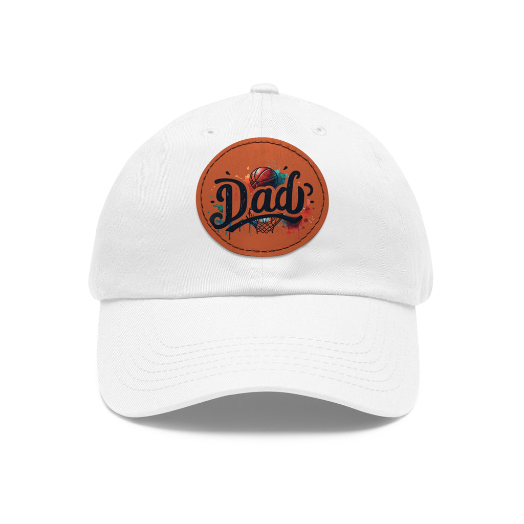 Dad Hat with Leather Patch (Round)