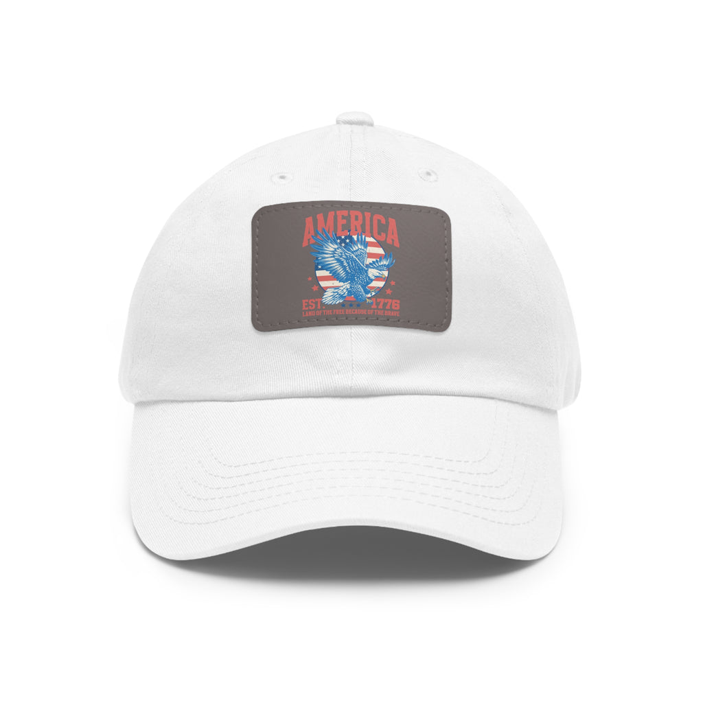 Dad Hat with Leather Patch (Rectangle)